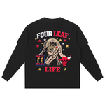 Bulls Layered Long Sleeve Tee - Black