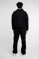Straight Leg Track Pants - Black
