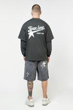 Pass It On Layered Long Sleeve Tee - Grey
