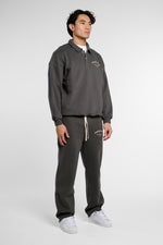 Straight Leg Track Pants - Dark Grey