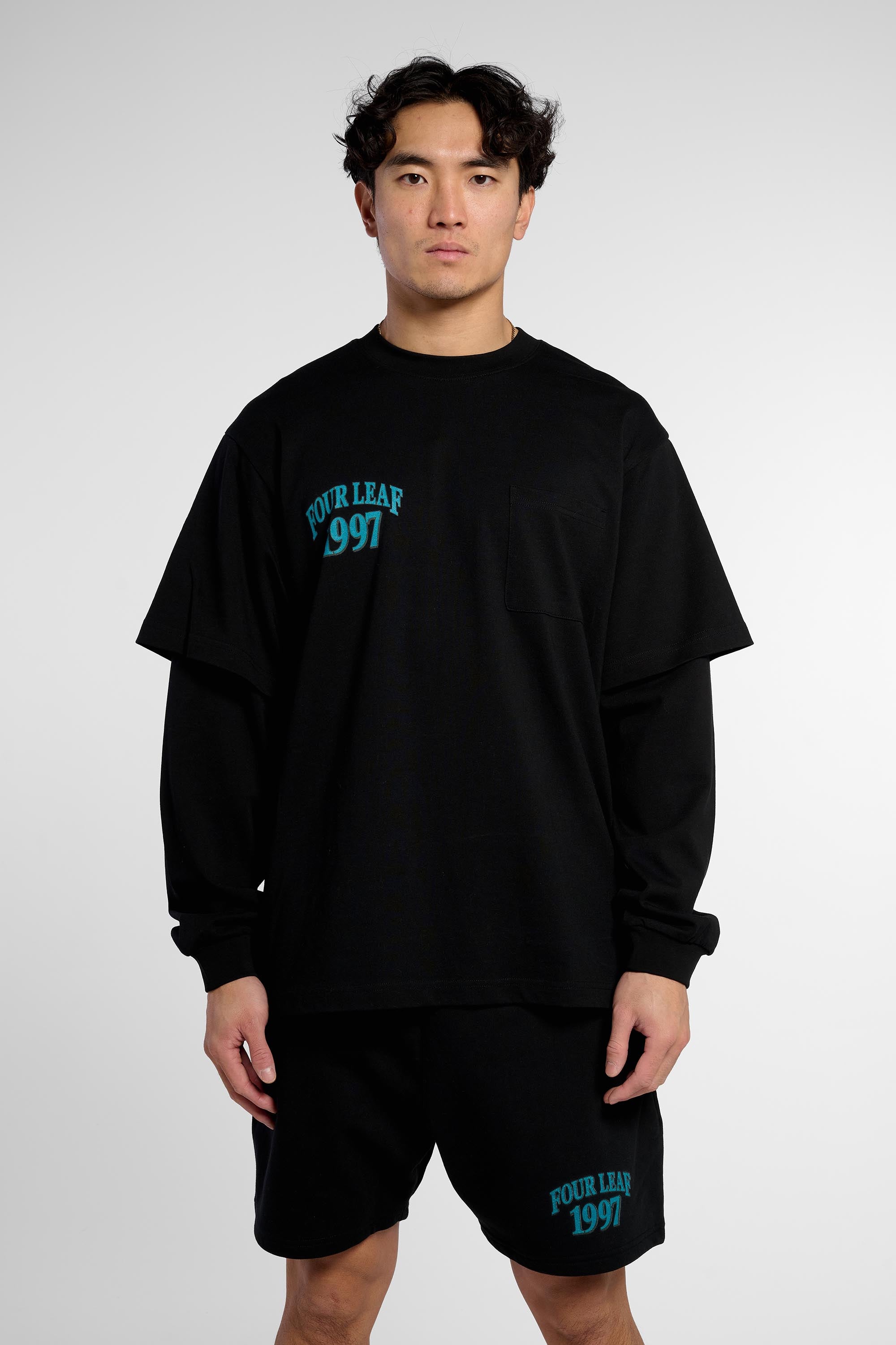 Miami Marlins layered long sleeve jersey