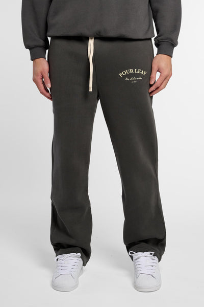 Straight Leg Track Pants - Dark Grey