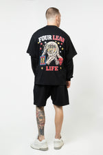 Bulls Layered Long Sleeve Tee - Black