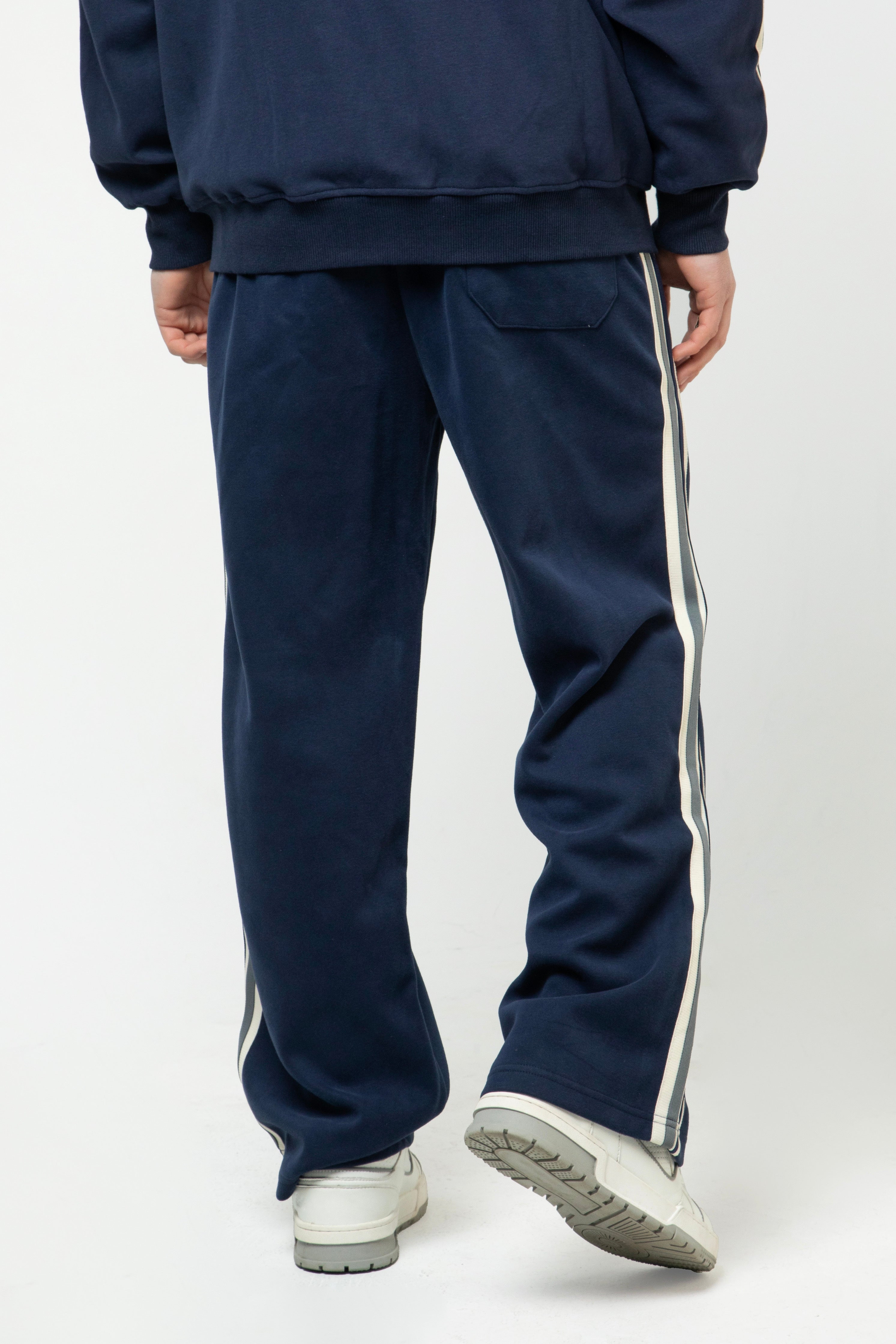 Heritage Contrast Side-Stripe Pants - Navy