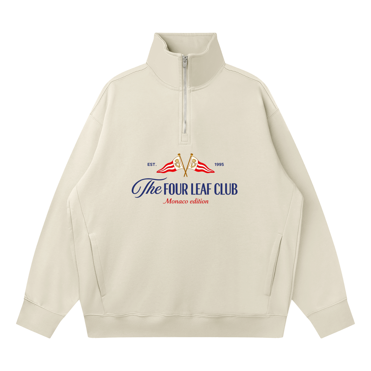 Quarter-Zip Drop Shoulder Sweatshirt