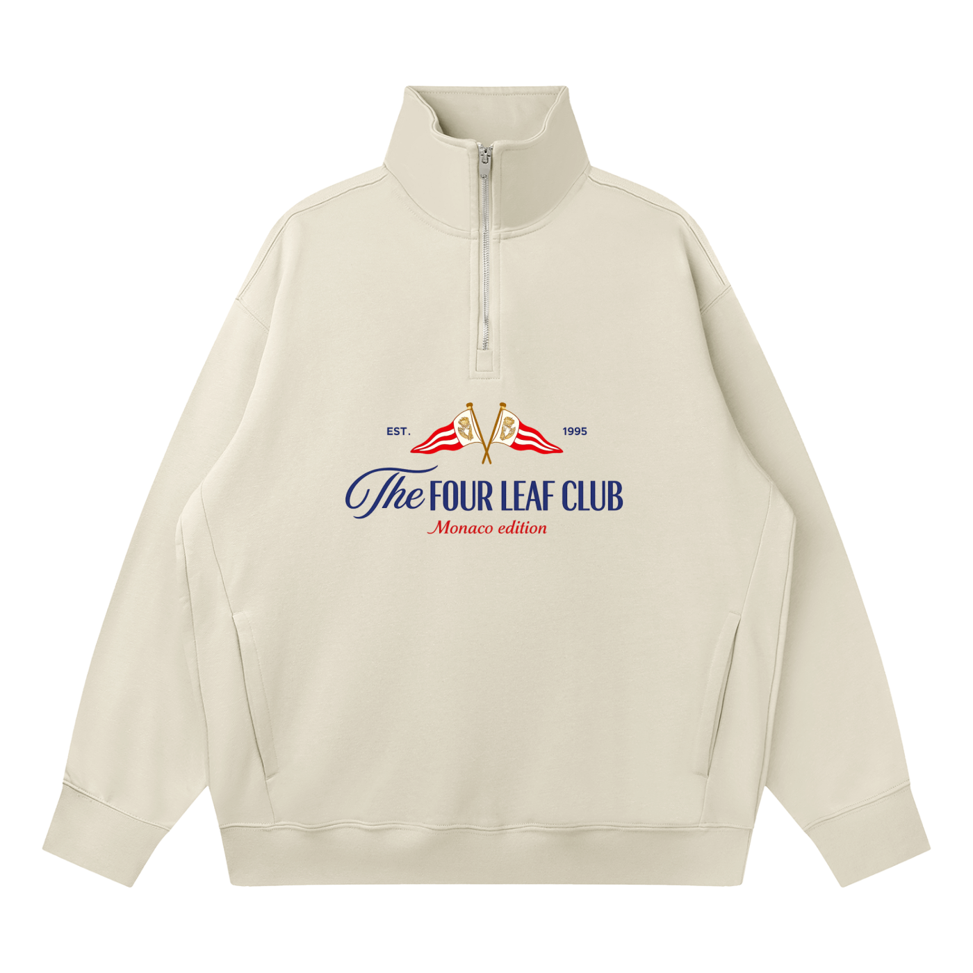 Quarter-Zip Drop Shoulder Sweatshirt