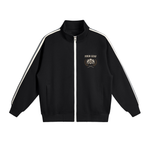 Heritage Track Jacket with Contrast Side-Stripe - Black