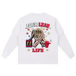 Bulls Layered Long Sleeve Tee - White