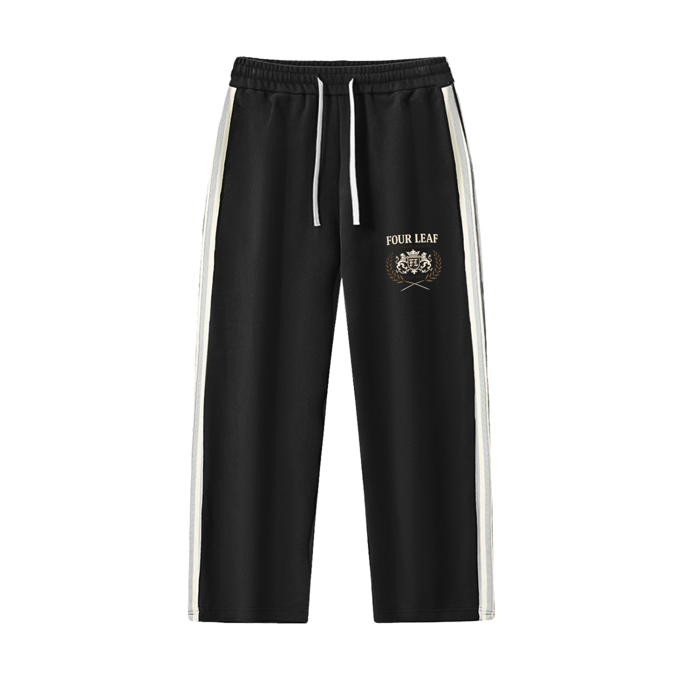 Heritage Contrast Side-Stripe Pants - Black