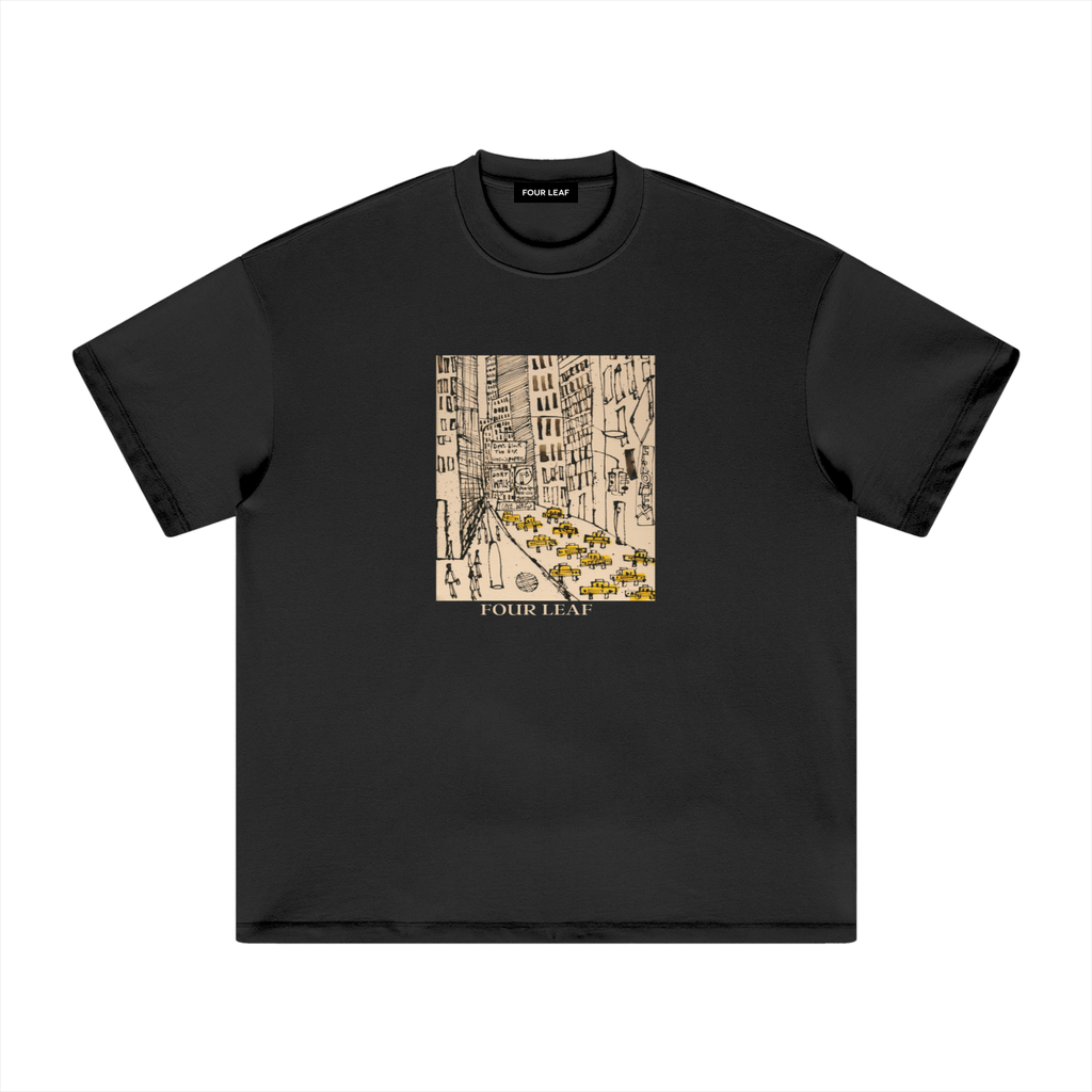 Sketch Taxi T-Shirt - Black