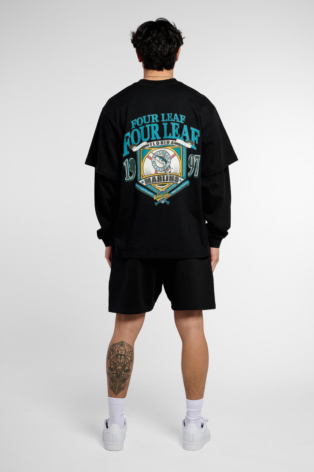 Miami Marlins layered long sleeve jersey