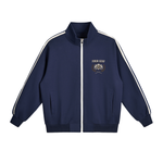 Heritage Track Jacket with Contrast Side-Stripe - Navy