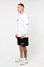 Bulls Layered Long Sleeve Tee - White