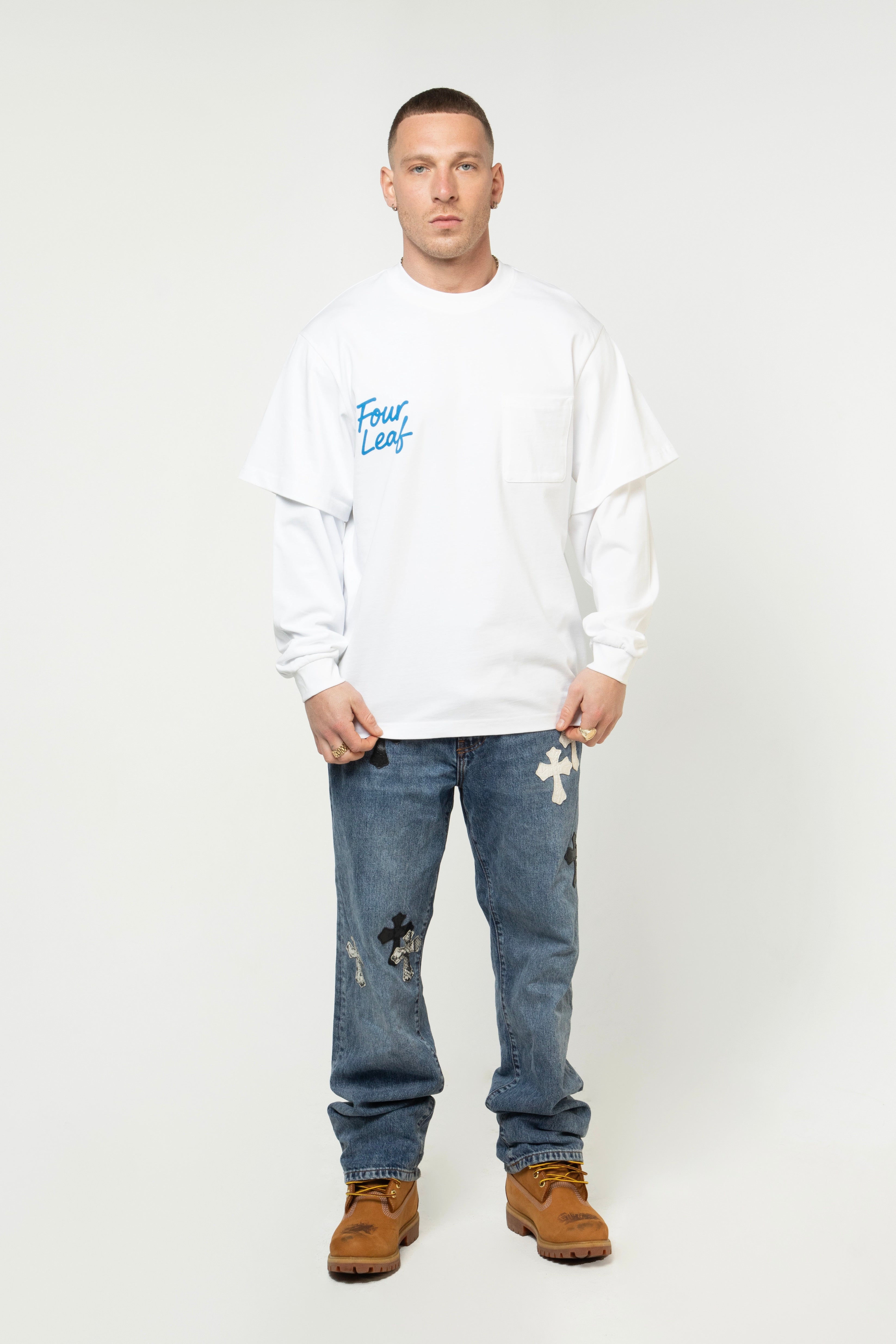 Social Media Is Fake Layered Long Sleeve Tee