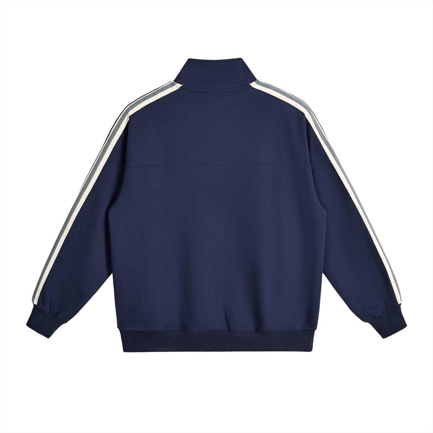 Heritage Track Jacket with Contrast Side-Stripe - Navy