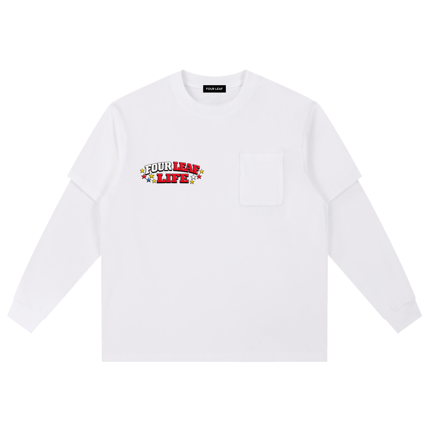 Bulls Layered Long Sleeve Tee - White