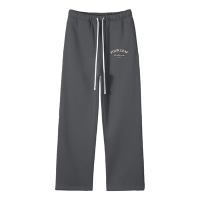 Straight Leg Track Pants - Dark Grey